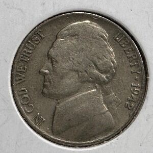 1942 P Silver Jefferson Nickel World War II War Nickel 35% Silver Coin 5C 0303